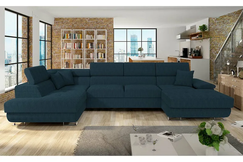 Reginia 4-sits Hörnbäddsoffa - Möbler - Vardagsrum - Bäddsoffor - Hörnbäddsoffa