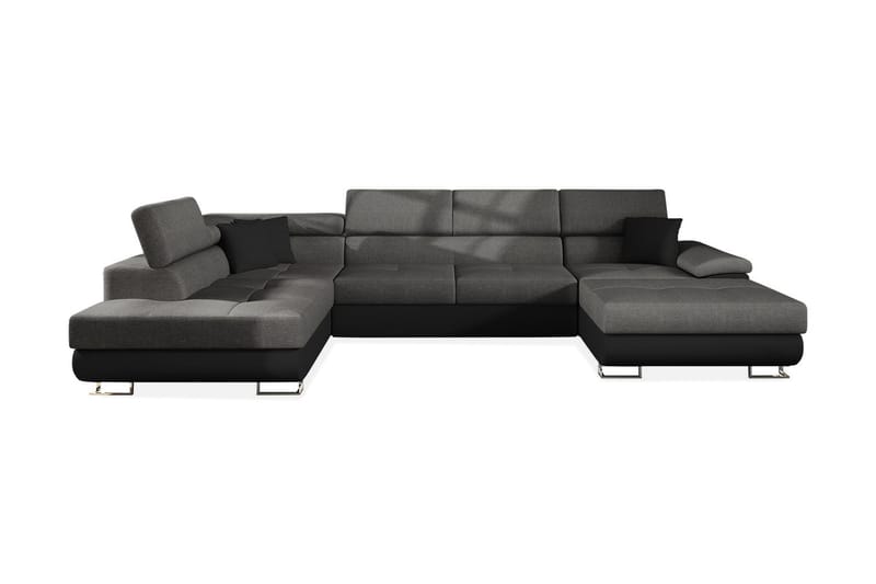 Reginia 8-sits Bäddsoffa, Grå/Svart