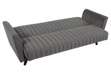 Rigberg 3-sits Kanalstickad Djup Bäddsoffa med Förvaring i Tyg - Grå - Möbler - Vardagsrum - Bäddsoffor - 4-sits bäddsoffa