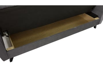 Rigberg 3-sits Kanalstickad Djup Bäddsoffa med Förvaring i Tyg - Grå - Möbler - Vardagsrum - Bäddsoffor - 4-sits bäddsoffa