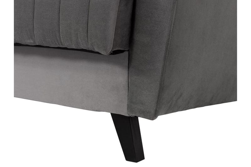 Rigberg 3-sits Kanalstickad Djup Bäddsoffa med Förvaring i Tyg - Grå - Möbler - Vardagsrum - Bäddsoffor - 4-sits bäddsoffa