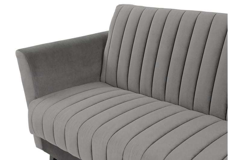 Rigberg 3-sits Kanalstickad Djup Bäddsoffa med Förvaring i Tyg - Grå - Möbler - Vardagsrum - Bäddsoffor - 4-sits bäddsoffa