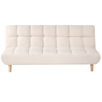 Risor Längsbäddad Fällbar Bäddsoffa 112x190 cm i Boucle - Vit - Möbler - Vardagsrum - Bäddsoffor
