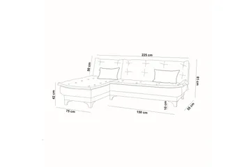 Riversdale Bäddsoffa m. Divan 4-sits - Mörkblå - Möbler - Vardagsrum - Bäddsoffor