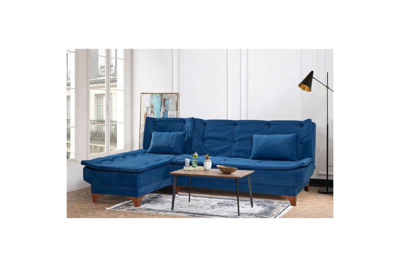 Riversdale Bäddsoffa m. Divan 4-sits - Mörkblå - Möbler - Vardagsrum - Bäddsoffor