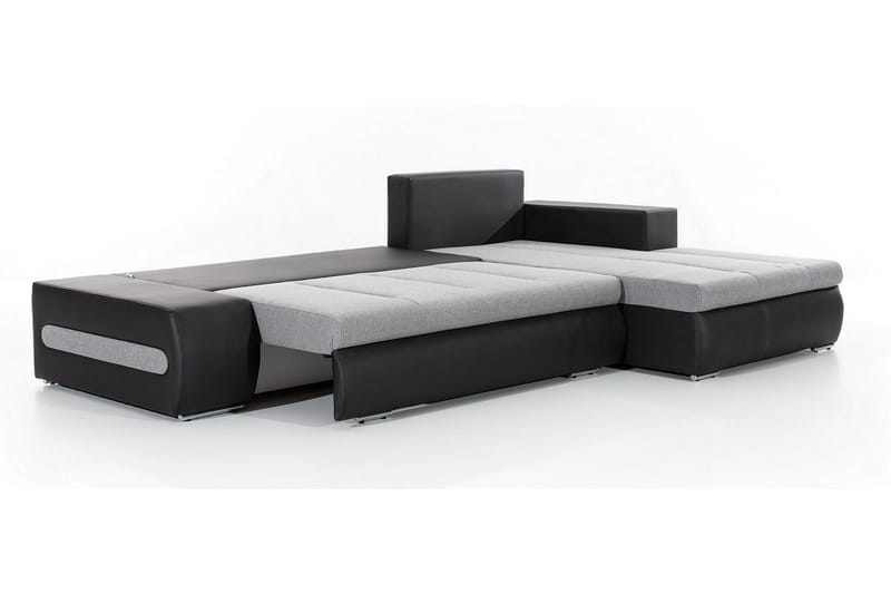Rodeche 3-sits Bäddsoffa m. Divan med Förvaring - Ljusgrå - Möbler - Vardagsrum - Bäddsoffor