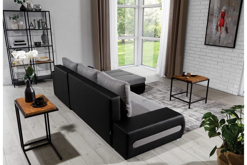 Rodeche 3-sits Bäddsoffa m. Divan med Förvaring - Ljusgrå - Möbler - Vardagsrum - Bäddsoffor
