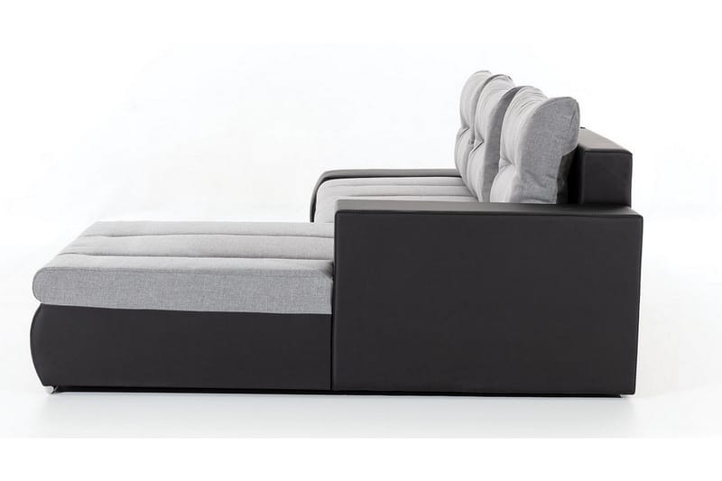 Rodeche 3-sits Bäddsoffa m. Divan med Förvaring - Ljusgrå - Möbler - Vardagsrum - Bäddsoffor
