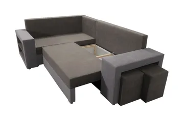 Roma M Hörnbäddsoffa - Brun - Möbler - Vardagsrum - Bäddsoffor - Hörnbäddsoffa