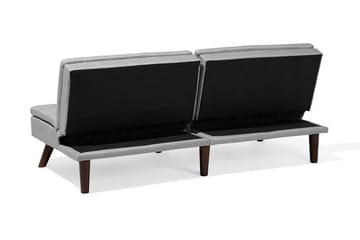 Ronne 2-sits Bäddbar Rektangulär Bäddsoffa i Tyg med Träben - Grå - Möbler - Vardagsrum - Bäddsoffor