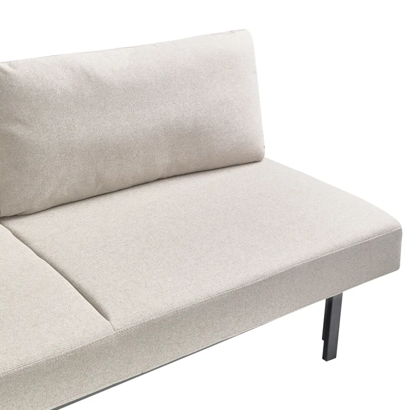 Roykka Rektangulär Bäddsoffa 136x201 cm i Tyg - Ljusbeige - Möbler - Vardagsrum - Bäddsoffor