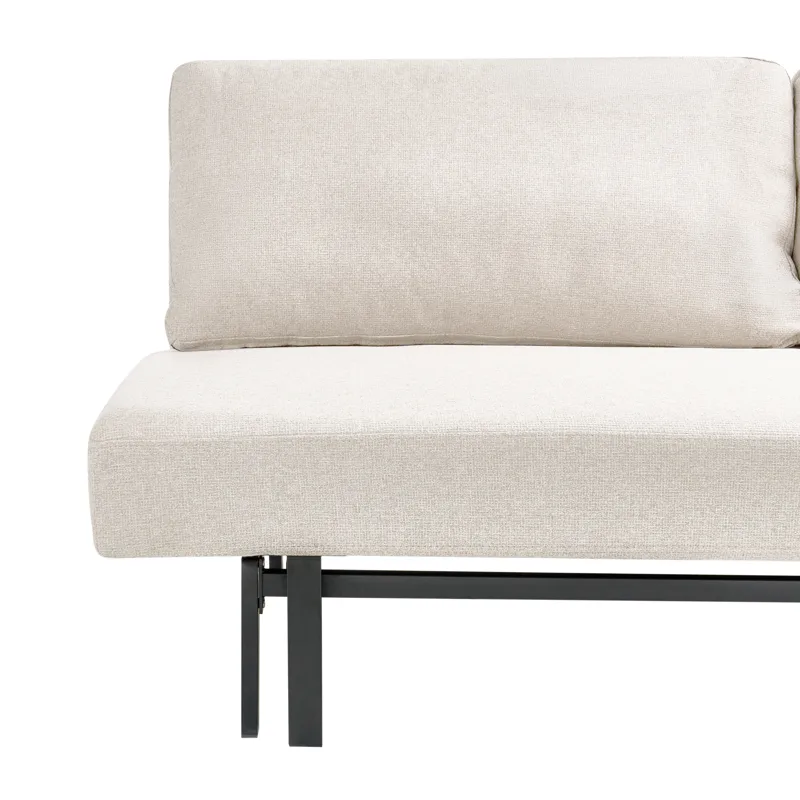 Roykka Rektangulär Bäddsoffa 136x201 cm i Tyg - Ljusbeige - Möbler - Vardagsrum - Bäddsoffor