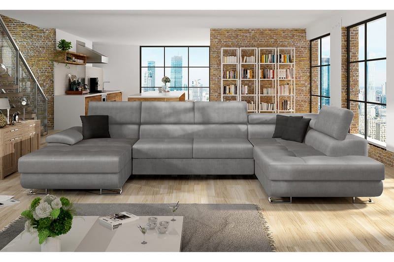 Rycka Hörnsoffa Höger - Grå - Möbler - Vardagsrum - Bäddsoffor - U bäddsoffa