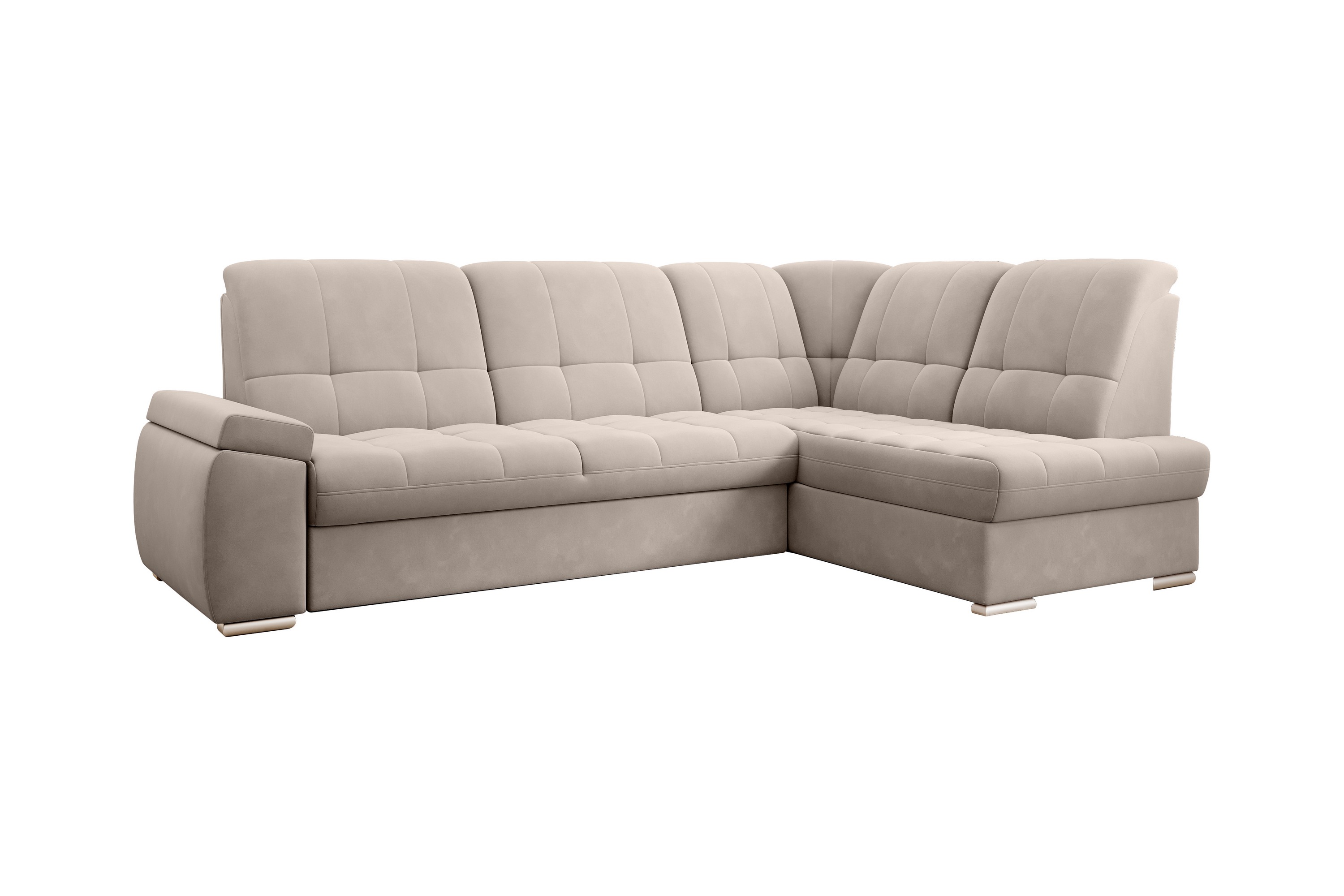 sachary bäddsoffa m. schäslong 3-sits beige -