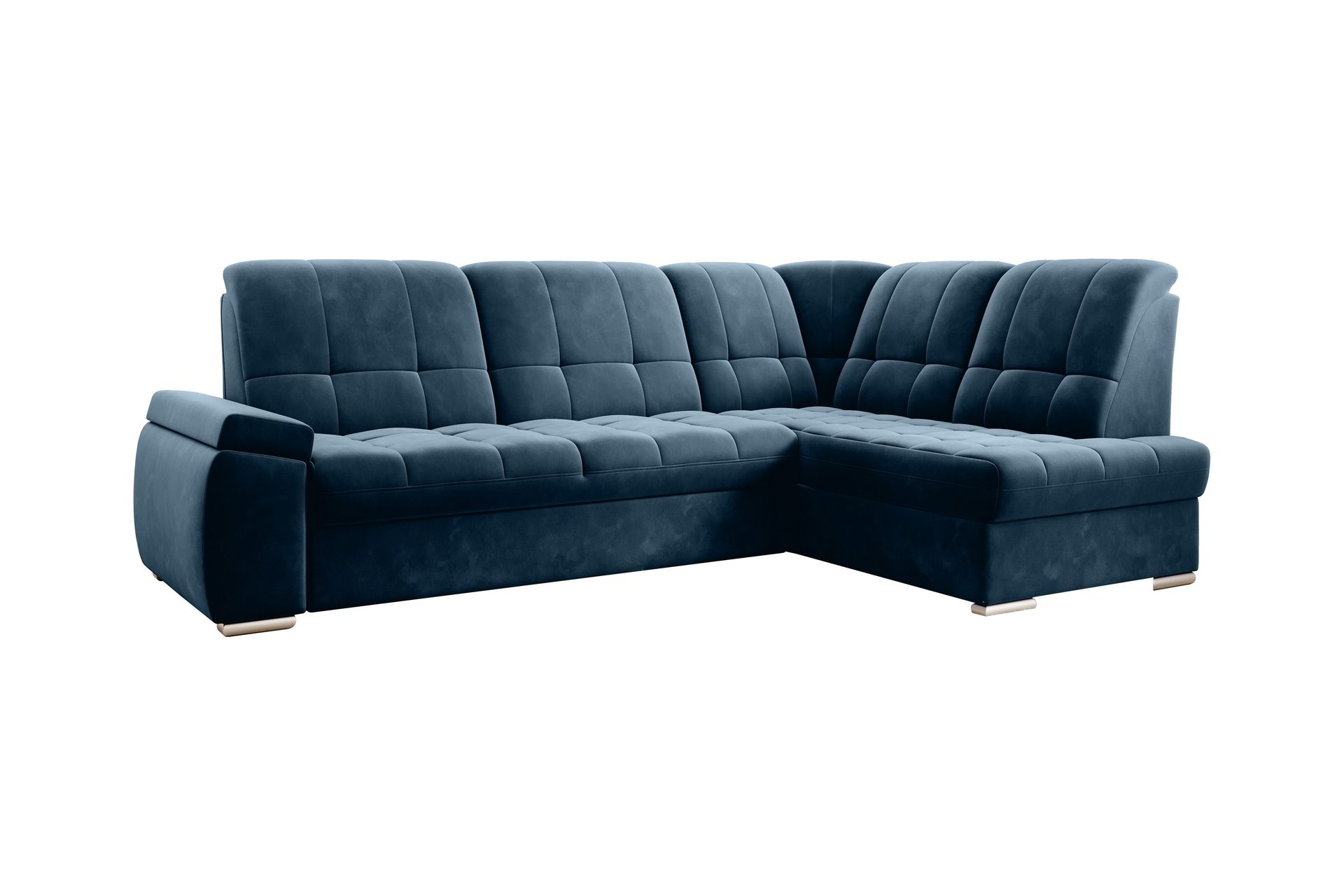 sachary bäddsoffa m. schäslong 3-sits mörkblå -