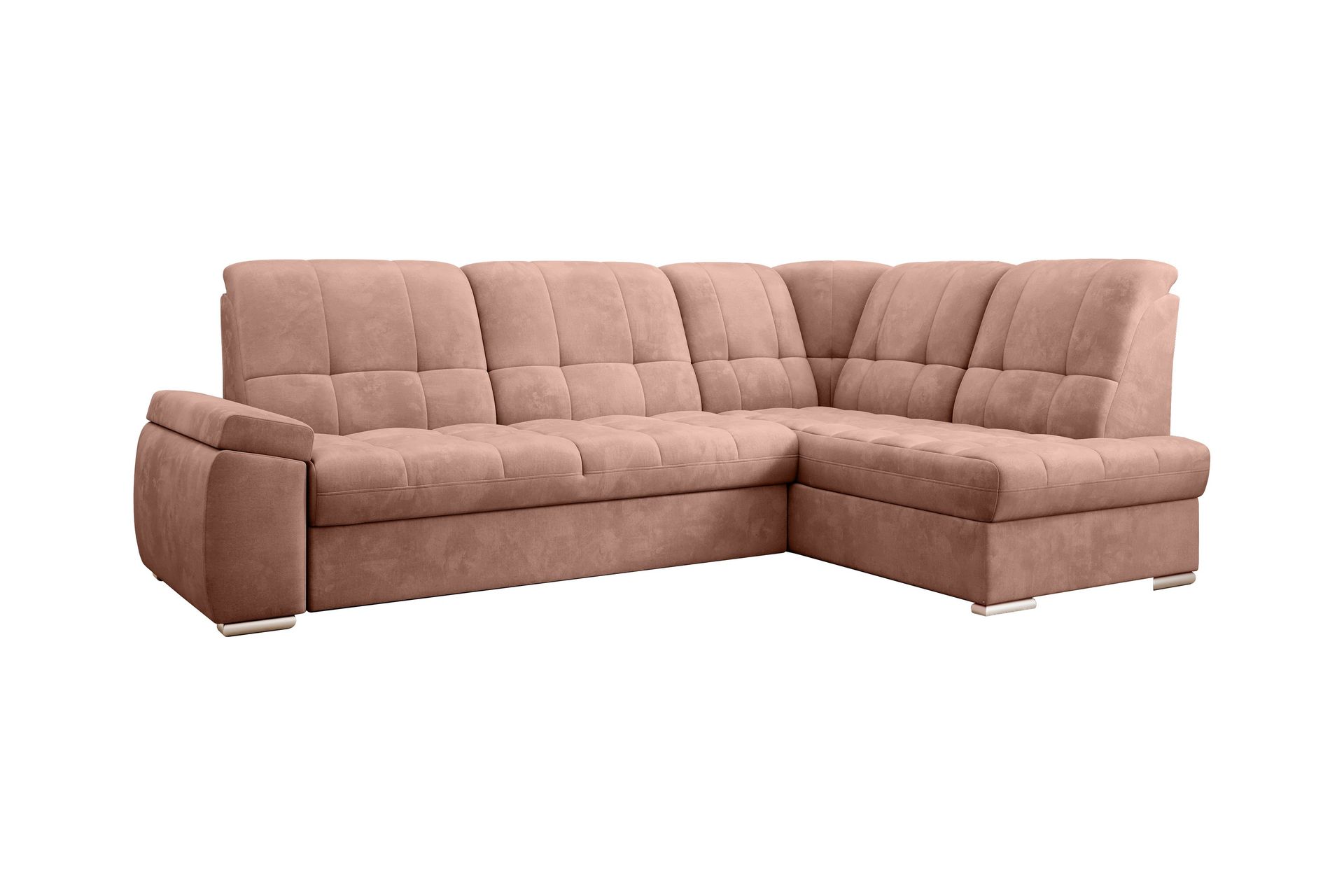 sachary bäddsoffa m. schäslong 3-sits rosa -