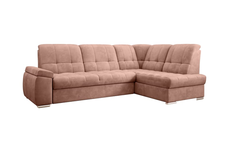 Sachary Bäddsoffa m. Schäslong 3-sits Rosa - Möbler - Vardagsrum - Bäddsoffor