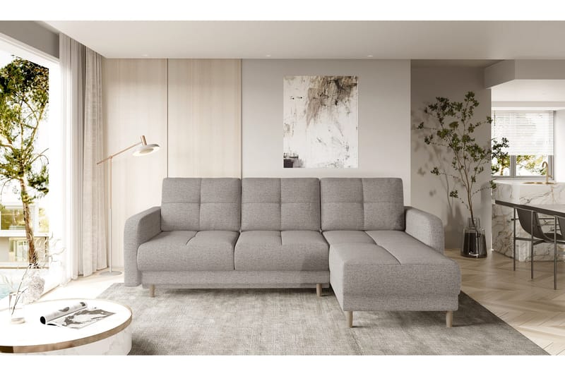 Saimon Bäddsoffa m. Divan med Förvaring 3-sits - Beige - Möbler - Vardagsrum - Bäddsoffor