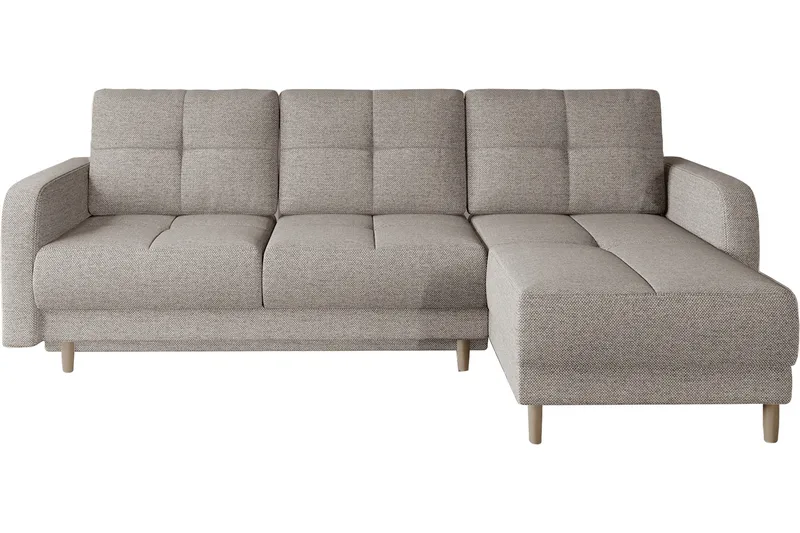 Saimon Bäddsoffa m. Divan med Förvaring 3-sits, Beige