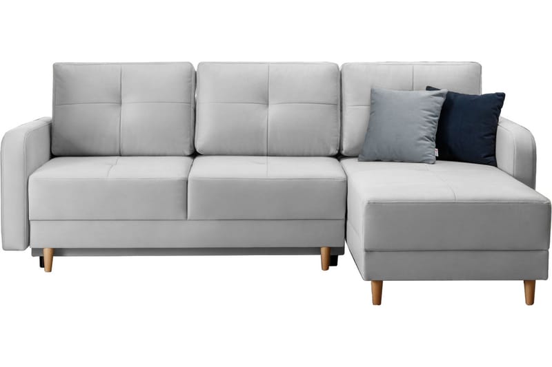 Saimon Bäddsoffa m. Divan med Förvaring 3-sits, Grå