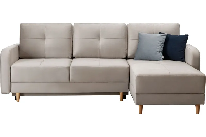 Saimon Bäddsoffa m. Divan med Förvaring 3-sits - Grå - Möbler - Vardagsrum - Bäddsoffor