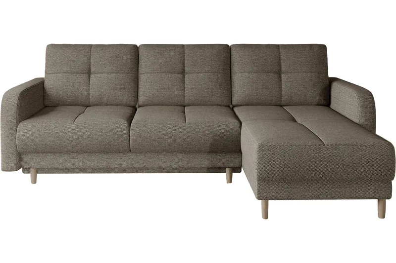 Saimon Bäddsoffa m. Divan med Förvaring 3-sits - Mörkbeige - Möbler - Vardagsrum - Bäddsoffor