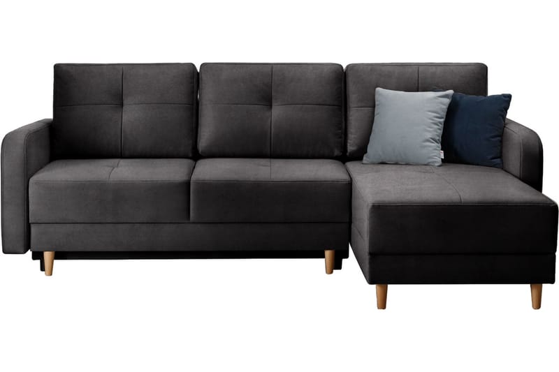 Saimon Bäddsoffa m. Divan med Förvaring 3-sits - Mörkgrå - Möbler - Vardagsrum - Bäddsoffor