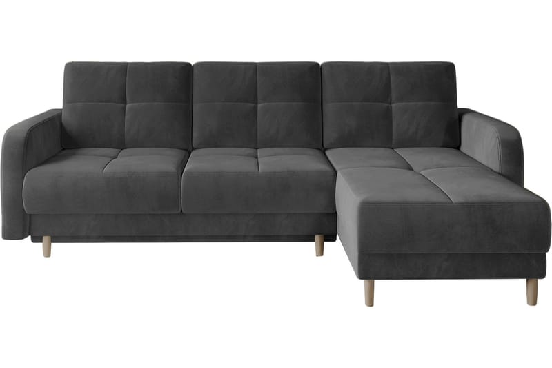 Saimon Bäddsoffa m. Divan med Förvaring 3-sits - Mörkgrå - Möbler - Vardagsrum - Bäddsoffor