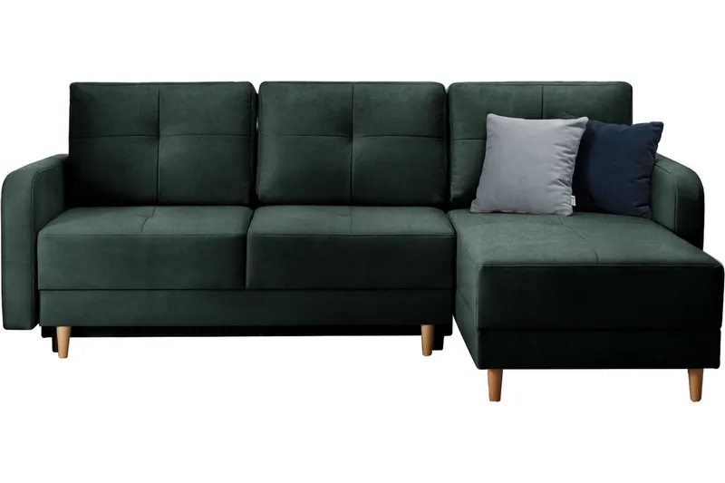 Saimon Bäddsoffa m. Divan med Förvaring 3-sits - Mörkgrön - Möbler - Vardagsrum - Bäddsoffor