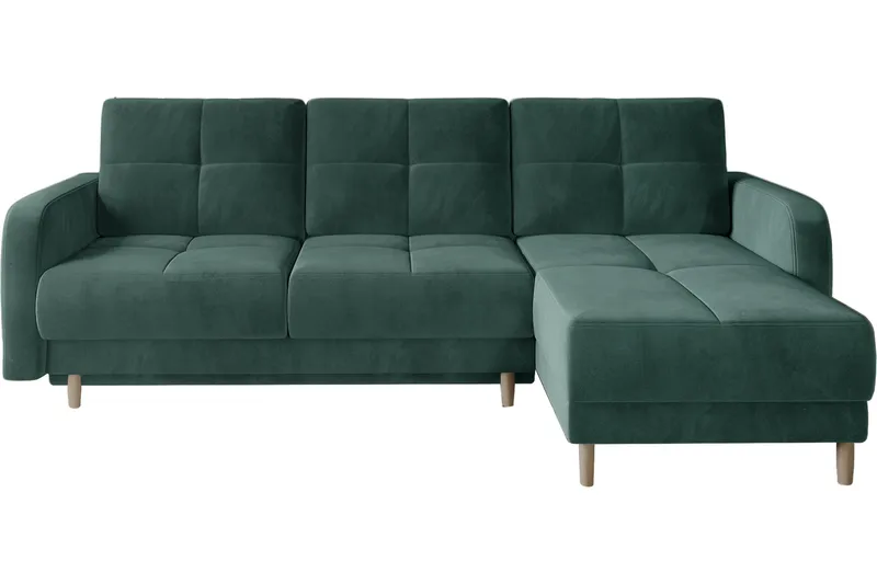 Saimon Bäddsoffa m. Divan med Förvaring 3-sits - Mörkgrön - Möbler - Vardagsrum - Bäddsoffor