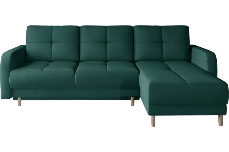 Saimon Bäddsoffa m. Divan med Förvaring 3-sits - Mörkgrön - Möbler - Vardagsrum - Bäddsoffor