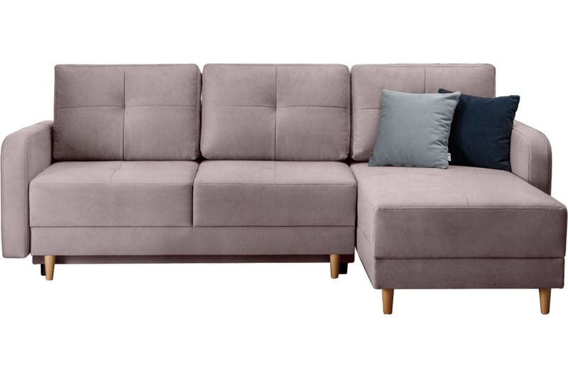 Saimon Bäddsoffa m. Divan med Förvaring 3-sits - Rosa - Möbler - Vardagsrum - Bäddsoffor