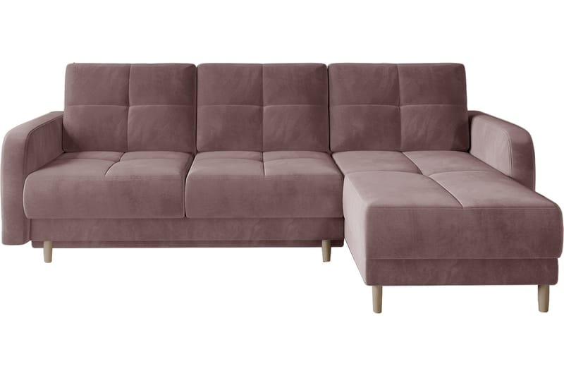Saimon Bäddsoffa m. Divan med Förvaring 3-sits - Rosa - Möbler - Vardagsrum - Bäddsoffor