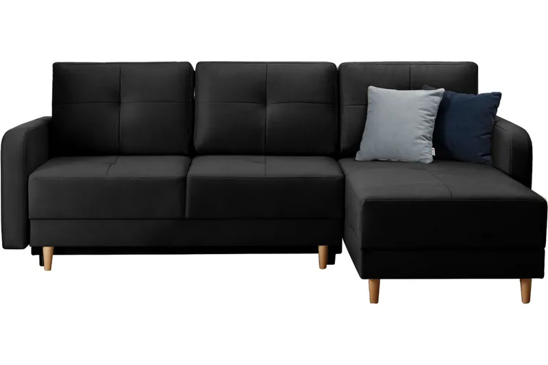 Saimon Bäddsoffa m. Divan med Förvaring 3-sits - Svart - Möbler - Vardagsrum - Bäddsoffor