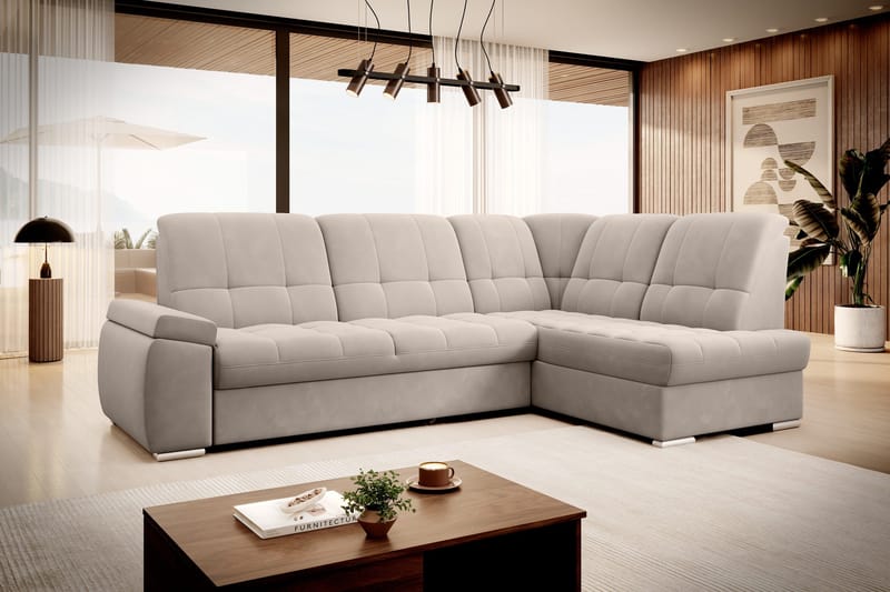 Sajana Bäddsoffa m. Schäslong 3-sits - Beige - Möbler - Vardagsrum - Bäddsoffor