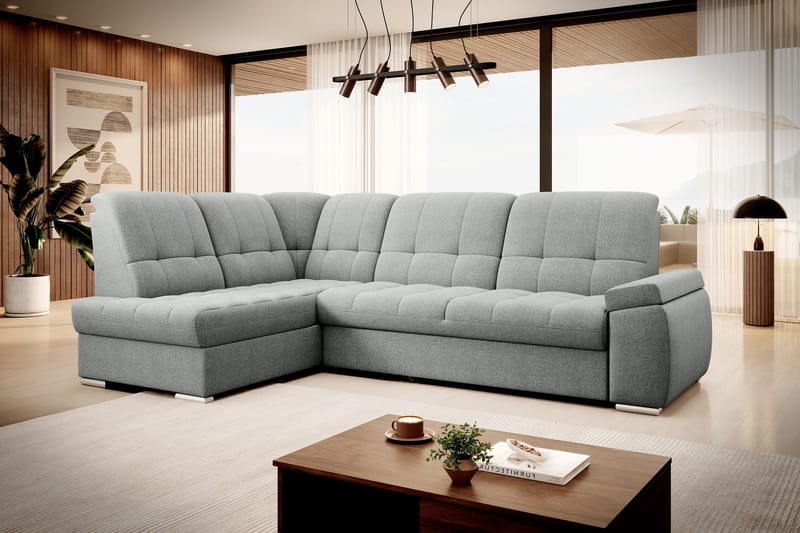 Sajana Bäddsoffa m. Schäslong 3-sits - Grå - Möbler - Vardagsrum - Bäddsoffor