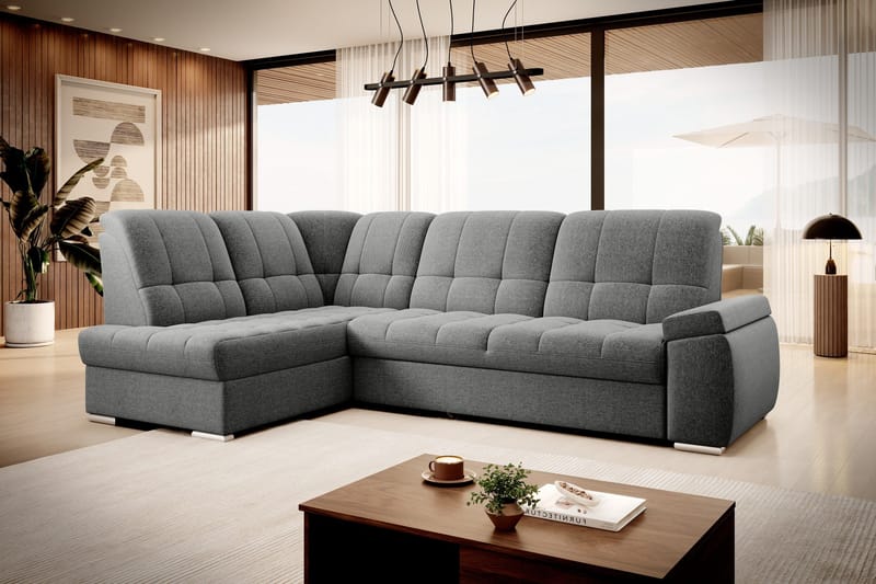 Sajana Bäddsoffa m. Schäslong 3-sits - Grå - Möbler - Vardagsrum - Bäddsoffor