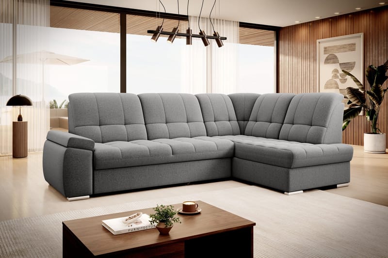 Sajana Bäddsoffa m. Schäslong 3-sits - Grå - Möbler - Vardagsrum - Bäddsoffor