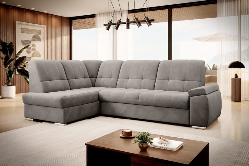Sajana Bäddsoffa m. Schäslong 3-sits - Grå - Möbler - Vardagsrum - Bäddsoffor
