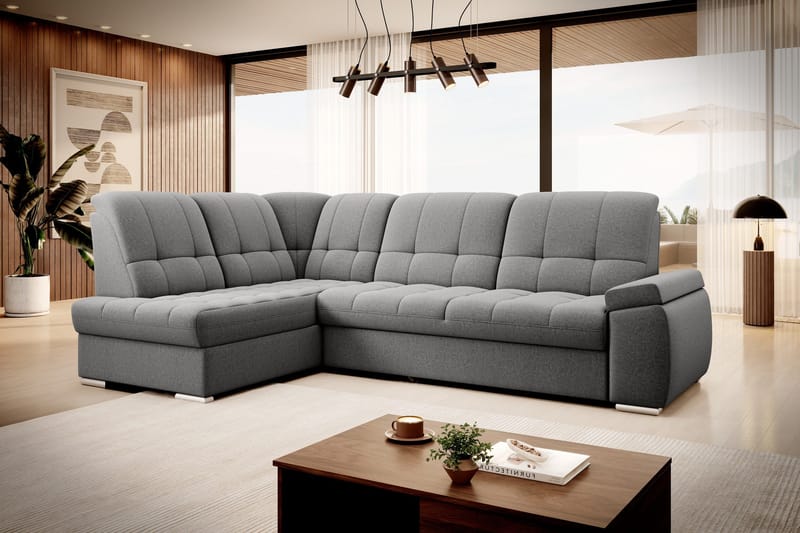Sajana Bäddsoffa m. Schäslong 3-sits - Grå - Möbler - Vardagsrum - Bäddsoffor