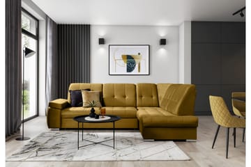 Sajana Bäddsoffa m. Schäslong 3-sits - Gul - Möbler - Vardagsrum - Bäddsoffor