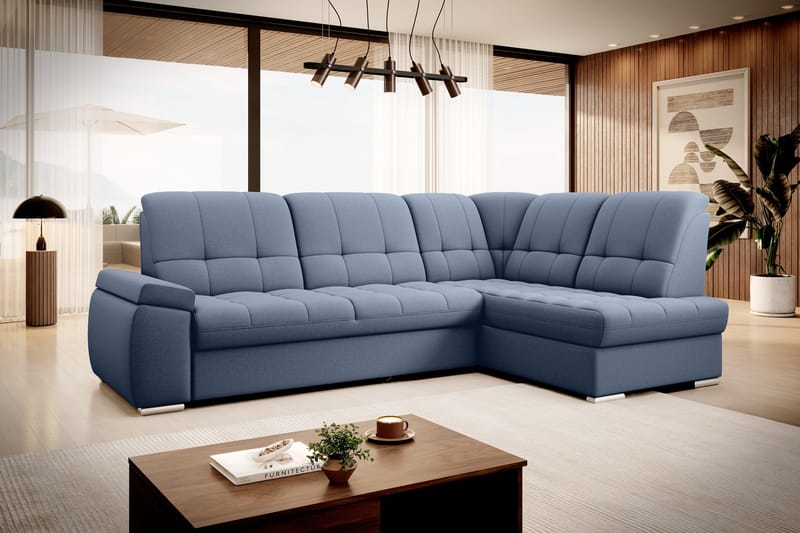 Sajana Bäddsoffa m. Schäslong 3-sits - Mörkblå - Möbler - Vardagsrum - Bäddsoffor