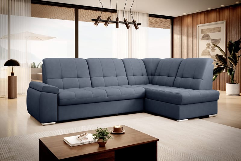 Sajana Bäddsoffa m. Schäslong 3-sits - Mörkblå - Möbler - Vardagsrum - Bäddsoffor