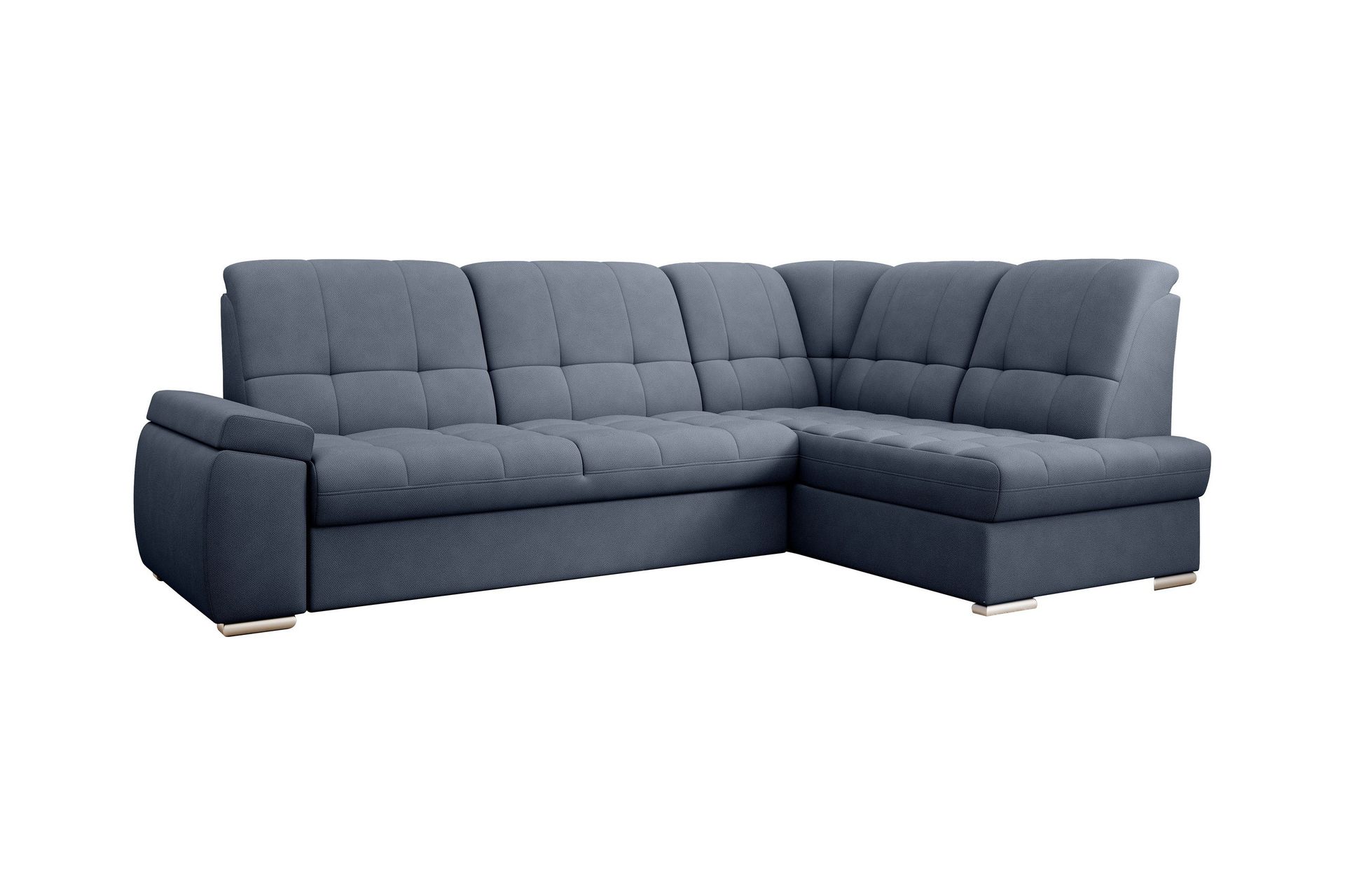 Sajana B&auml;ddsoffa m. Sch&auml;slong 3-sits - M&ouml;rkbl&aring;