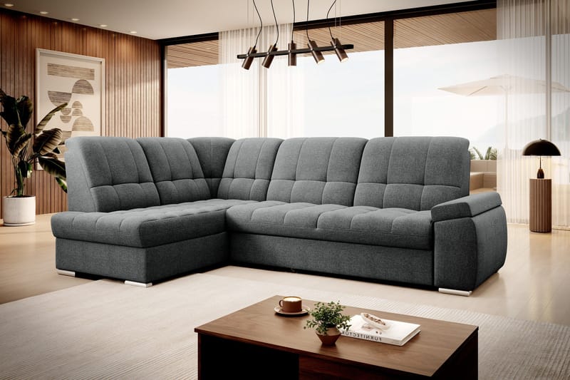 Sajana Bäddsoffa m. Schäslong 3-sits - Mörkgrå - Möbler - Vardagsrum - Bäddsoffor