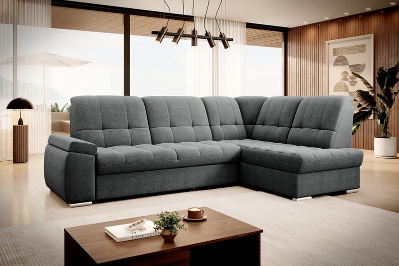 Sajana Bäddsoffa m. Schäslong 3-sits - Mörkgrå - Möbler - Vardagsrum - Bäddsoffor