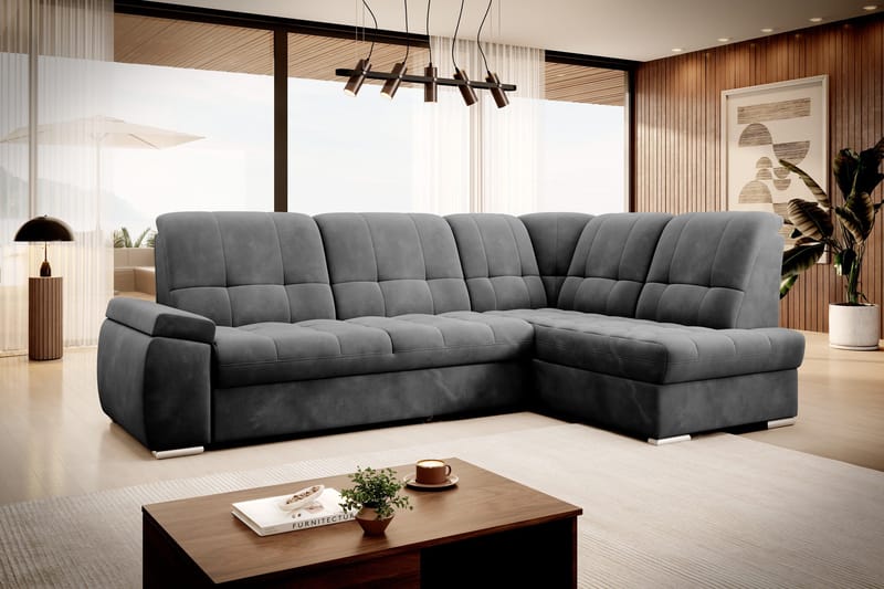 Sajana Bäddsoffa m. Schäslong 3-sits - Mörkgrå - Möbler - Vardagsrum - Bäddsoffor