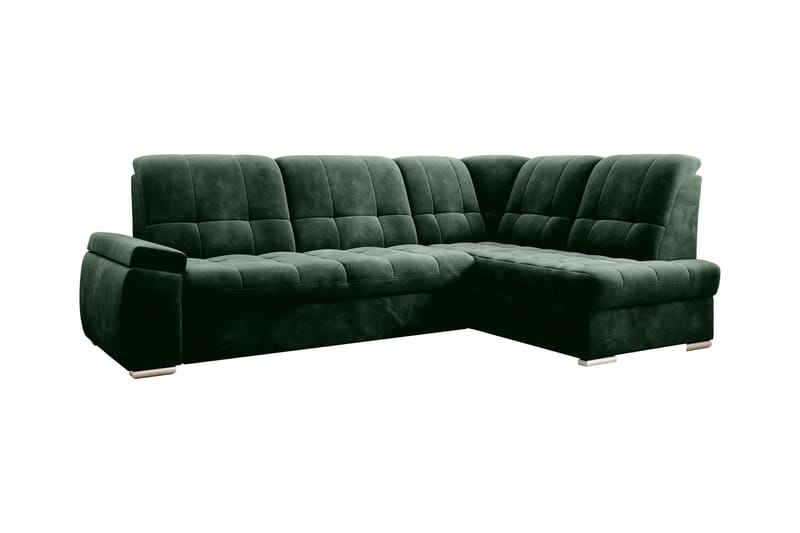 Sajana Bäddsoffa m. Schäslong 3-sits - Mörkgrön - Möbler - Vardagsrum - Bäddsoffor