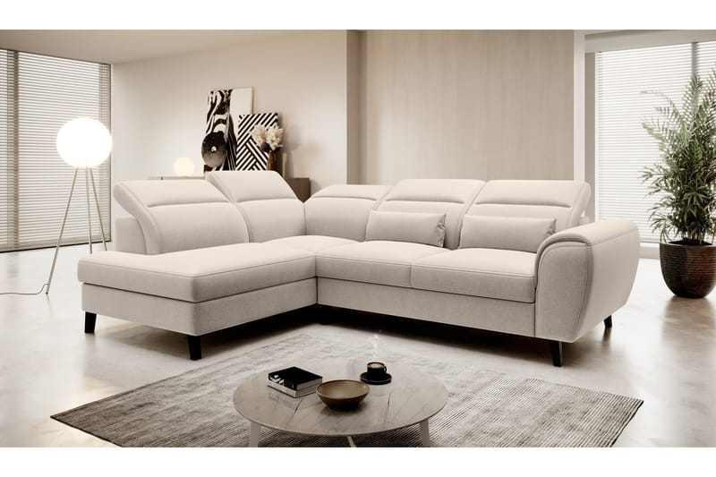 Sajda Bäddsoffa m. Schäslong 3-sits - Beige - Möbler - Vardagsrum - Bäddsoffor