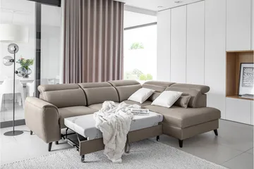 Sajda Bäddsoffa m. Schäslong 3-sits - Beige - Möbler - Vardagsrum - Bäddsoffor